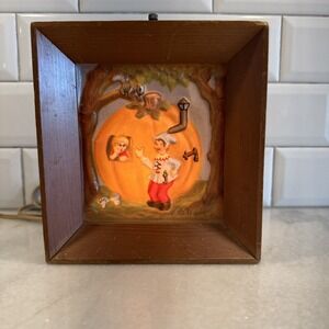 Vintage Peter Peter‎ Pumpkin Eater Portable Lamp By Vinson Levinson Mfg - Rare